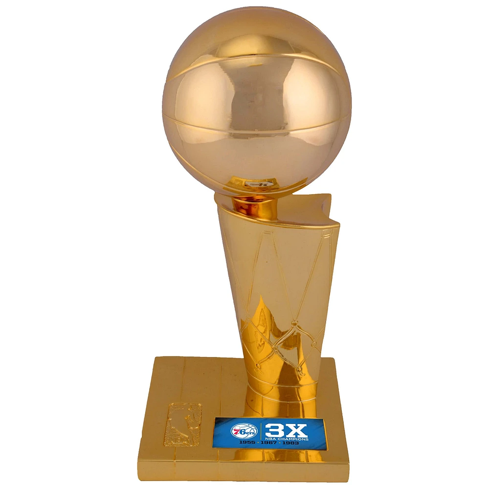 Philadelphia 76ers 3-Time NBA Finals Champions 12" réplique Larry O'Brien Trophy avec plaque sublimée -