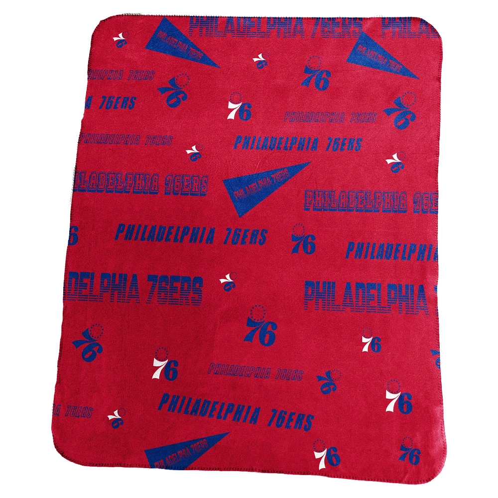 Couverture polaire classique Philadelphia 76ers 50" x 60"