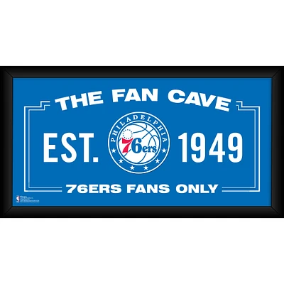 Philadelphia 76ers Framed 10" x 20" Fan Cave Collage