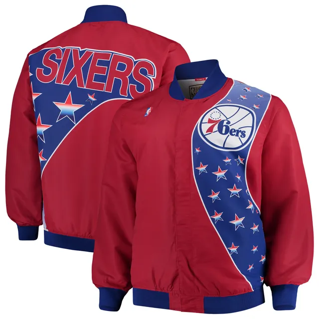 Lids Philadelphia 76ers Mitchell & Ness Game Day Windbreaker Full-Zip Jacket  - Royal