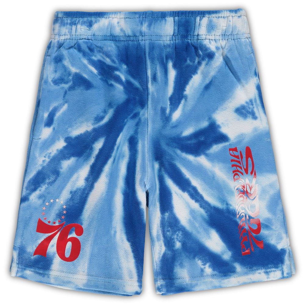 Outerstuff Preschool White/Royal Philadelphia 76ers Santa Monica Shorts