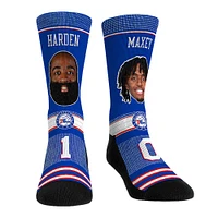 Chaussettes Rock Em James Harden et Tyrese Maxey Philadelphia 76ers Teammates Player Crew