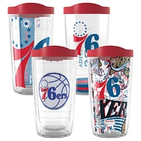 V110871 76ers 16oz Classique NBA 4 PACK CUPPLA4PK