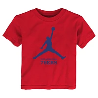 Toddler Jordan Brand Red Philadelphia 76ers Essential Jumpman T-Shirt