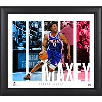 Collage de panneaux de joueurs encadrés de 15" x 17" de Tyrese Maxey, Philadelphia 76ers