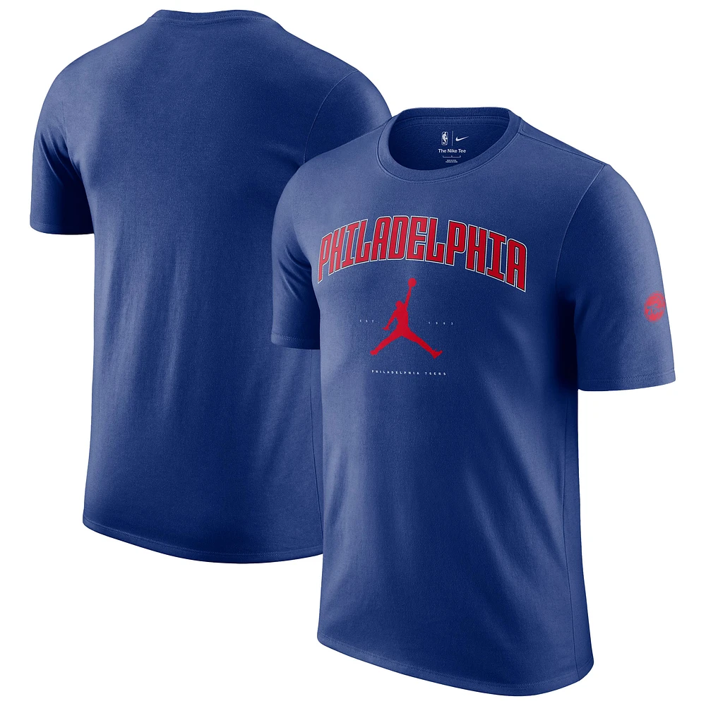 Unisex Jordan Brand Royal Philadelphia 76ers Essential Cities T-Shirt