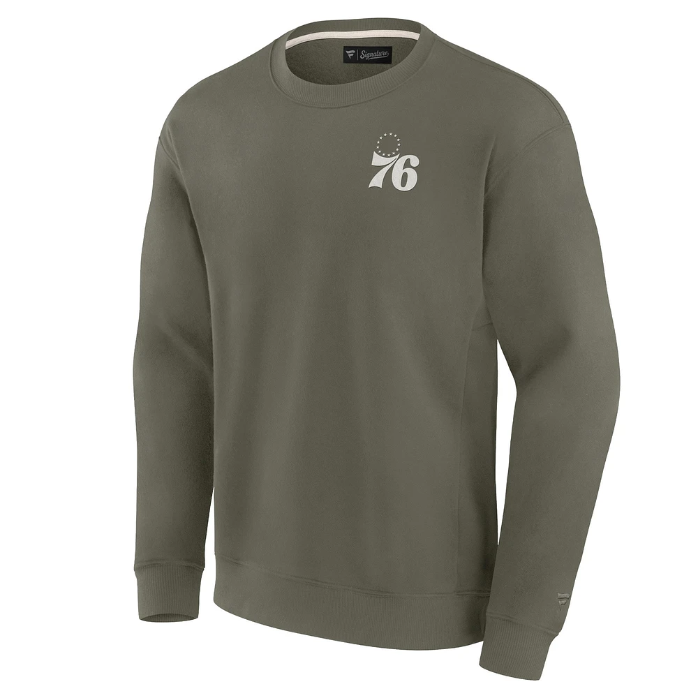 Sweat-shirt unisexe Fanatics Olive Philadelphia 76ers Elements en polaire ultra douce