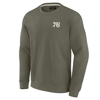Sweat-shirt unisexe Fanatics Olive Philadelphia 76ers Elements en polaire ultra douce