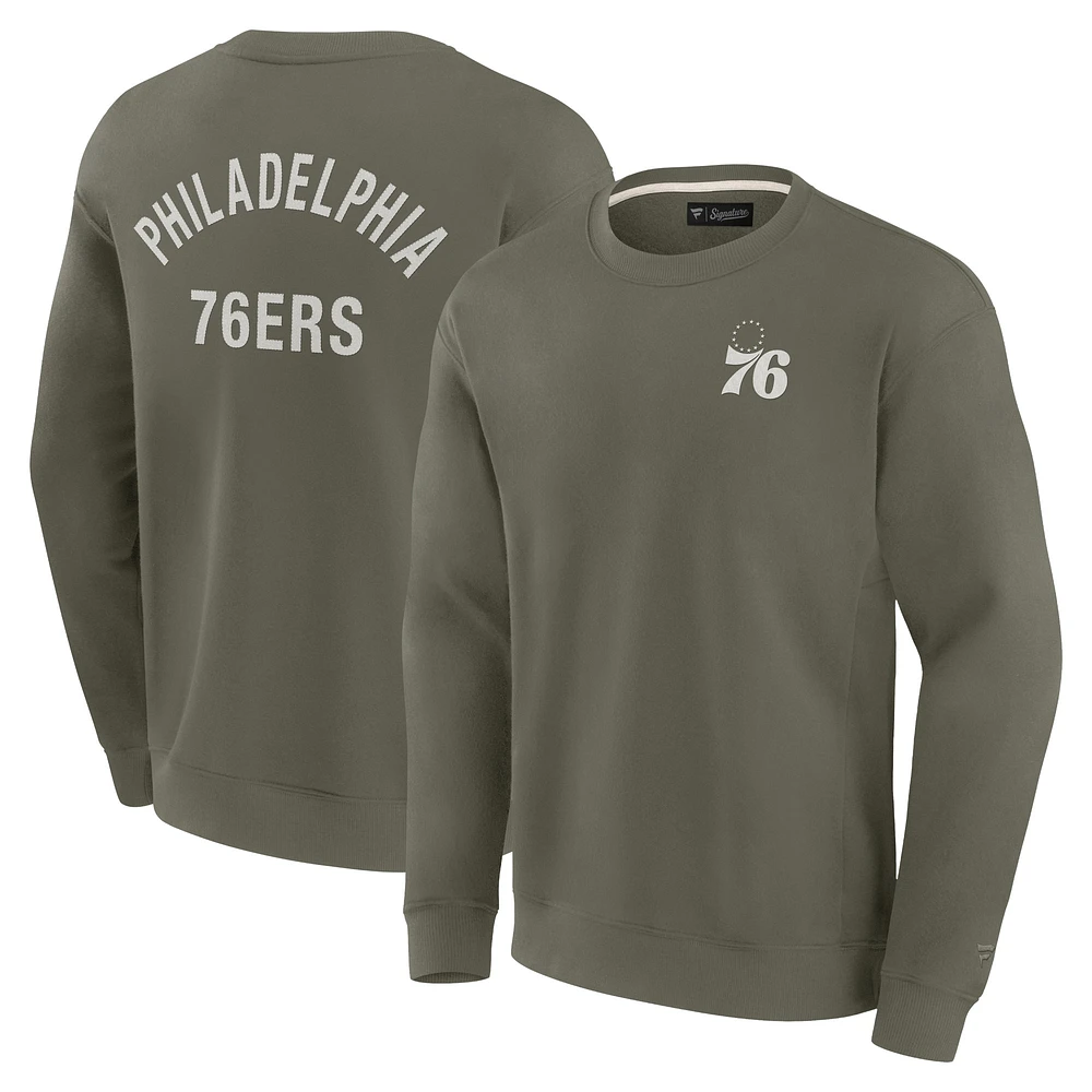 Sweat-shirt unisexe Fanatics Olive Philadelphia 76ers Elements en polaire ultra douce