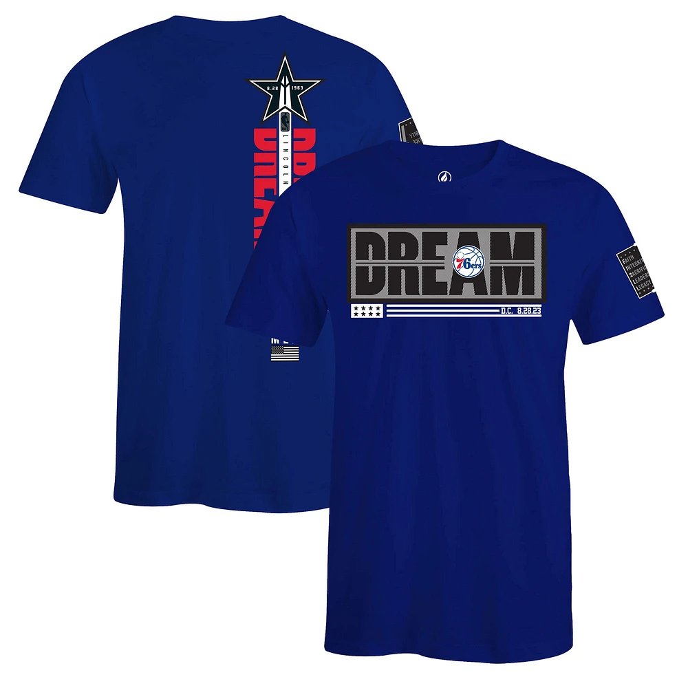 T-shirt unisexe FISLL x Black History Collection bleu Philadelphia 76ers