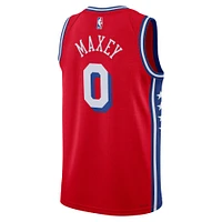 Unisexe Jordan Brand Tyrese Maxey Rouge Philadelphia 76ers Swingman Jersey - Statement Edition