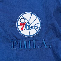 Veste coupe-vent unisexe Mitchell & Ness Royal Philadelphia 76ers Hardwood Classics Team OG 3.0 Anorak à demi-zip