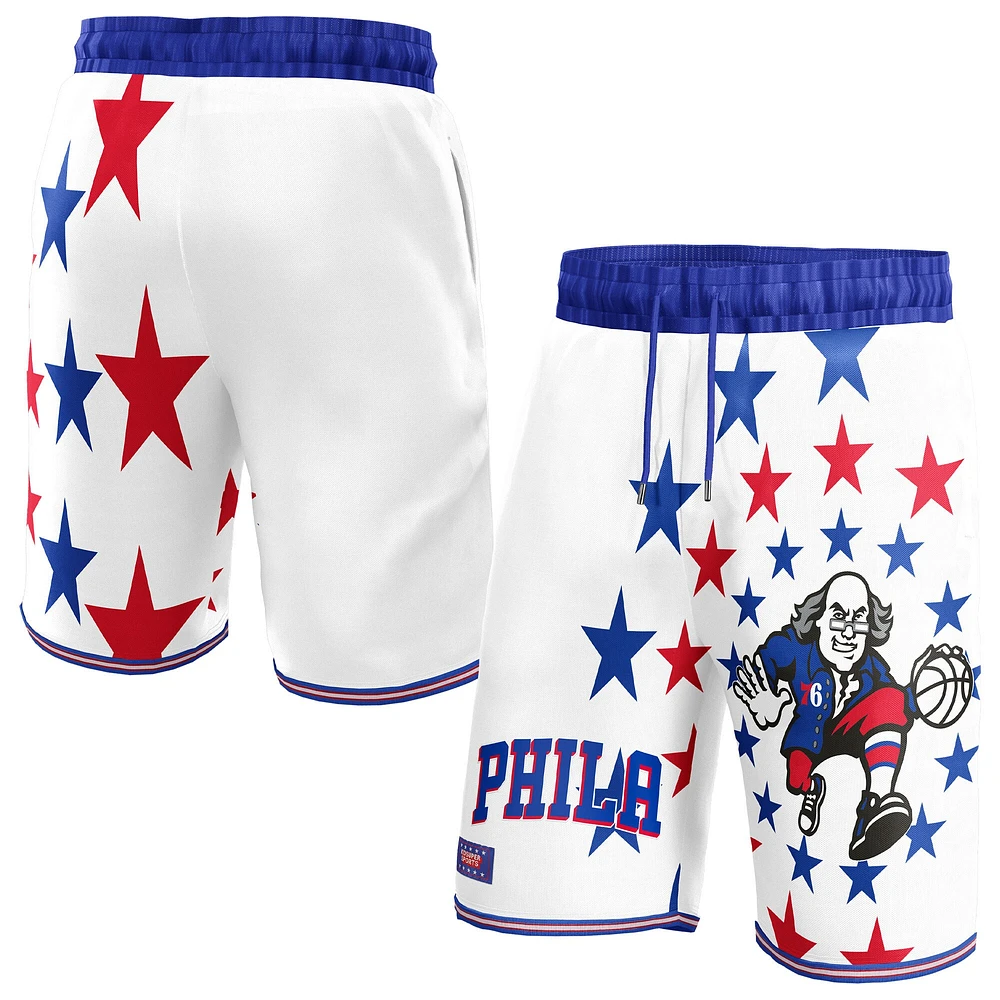 Unisex NBA & KidSuper Studios by Fanatics White Philadelphia 76ers Hometown Shorts