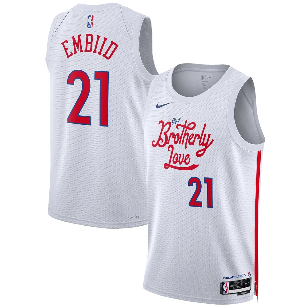 Maillot unisexe Nike Joel Embiid Philadelphia 76ers 2022/23 Swingman blanc - City Edition