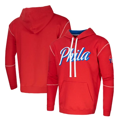 Unisex Red Stadium Essentials Philadelphia 76ers Monument Pullover Hoodie