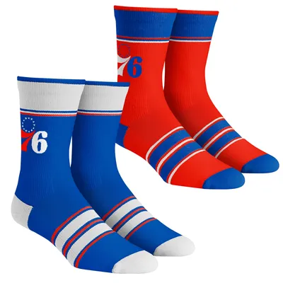 Philadelphia 76ers Rock Em Socks Unisex Multi-Stripe 2-Pack Team Crew Sock Set