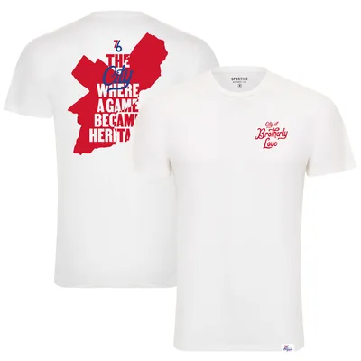 Philadelphia 76ers Sportiqe Unisex 2022/23 City Edition '76 Originals' Bingham Elevated Tri-Blend T-Shirt - White