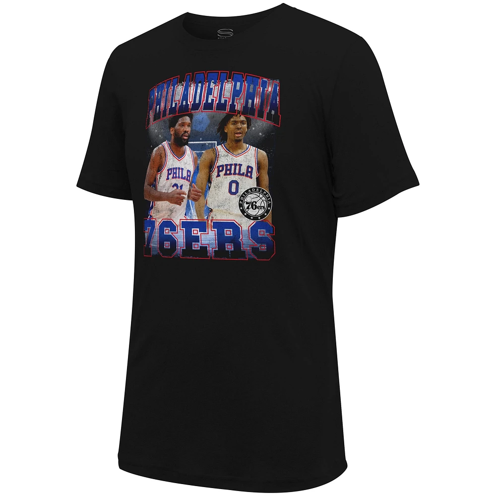 T-shirt unisexe Stadium Essentials Joel Embiid & Tyrese Maxey Noir Philadelphia 76ers Player Duo