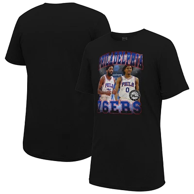 T-shirt unisexe Stadium Essentials Joel Embiid & Tyrese Maxey Noir Philadelphia 76ers Player Duo