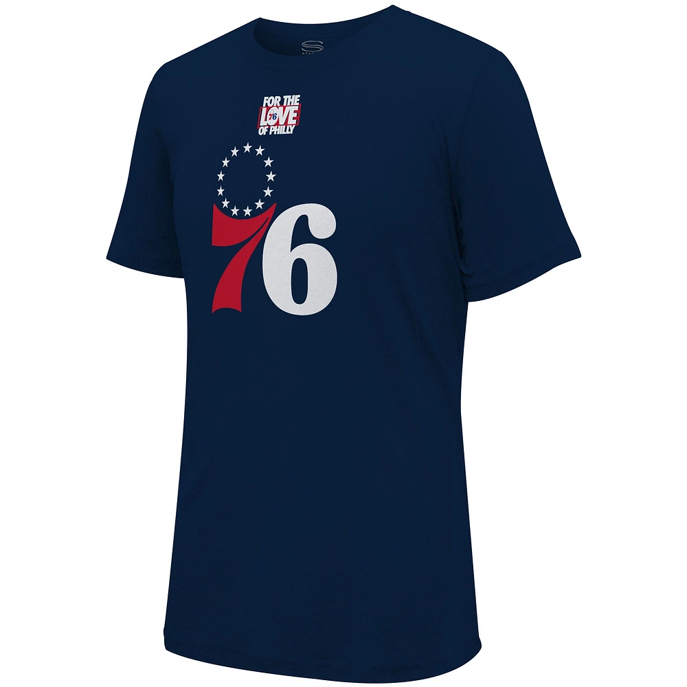 T-shirt unisexe Stadium Essentials Navy Philadelphia 76ers 2023 NBA Playoffs Roster