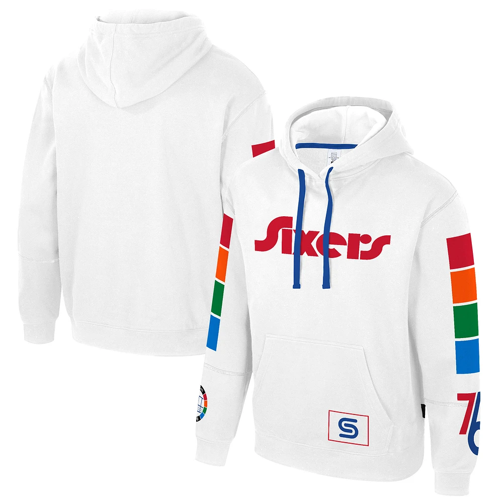 Sweat à capuche unisexe Stadium Essentials blanc Philadelphia 76ers 2024/25 City Edition Star