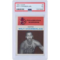 Carte de recrue authentifiée n° 8 de 1961 des Philadelphia Warriors de Wilt Chamberlain, PSA