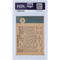 Carte de recrue authentifiée n° 8 de 1961 des Philadelphia Warriors de Wilt Chamberlain, PSA