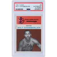 Carte de recrue authentique et modifiée de Wilt Chamberlain Philadelphia Warriors 1961 Fleer #8 PSA