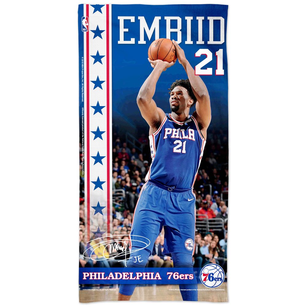 WinCraft Joel Embiid Philadelphia 76ers 30'' x 60'' Player Spectra - Beach Towel