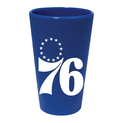 WinCraft Philadelphia 76ers 16oz. Team Color Silicone Pint Glass