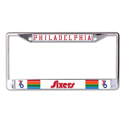 Cadre de plaque d'immatriculation en métal découpé au laser WinCraft Philadelphia 76ers 2024/25 City Edition