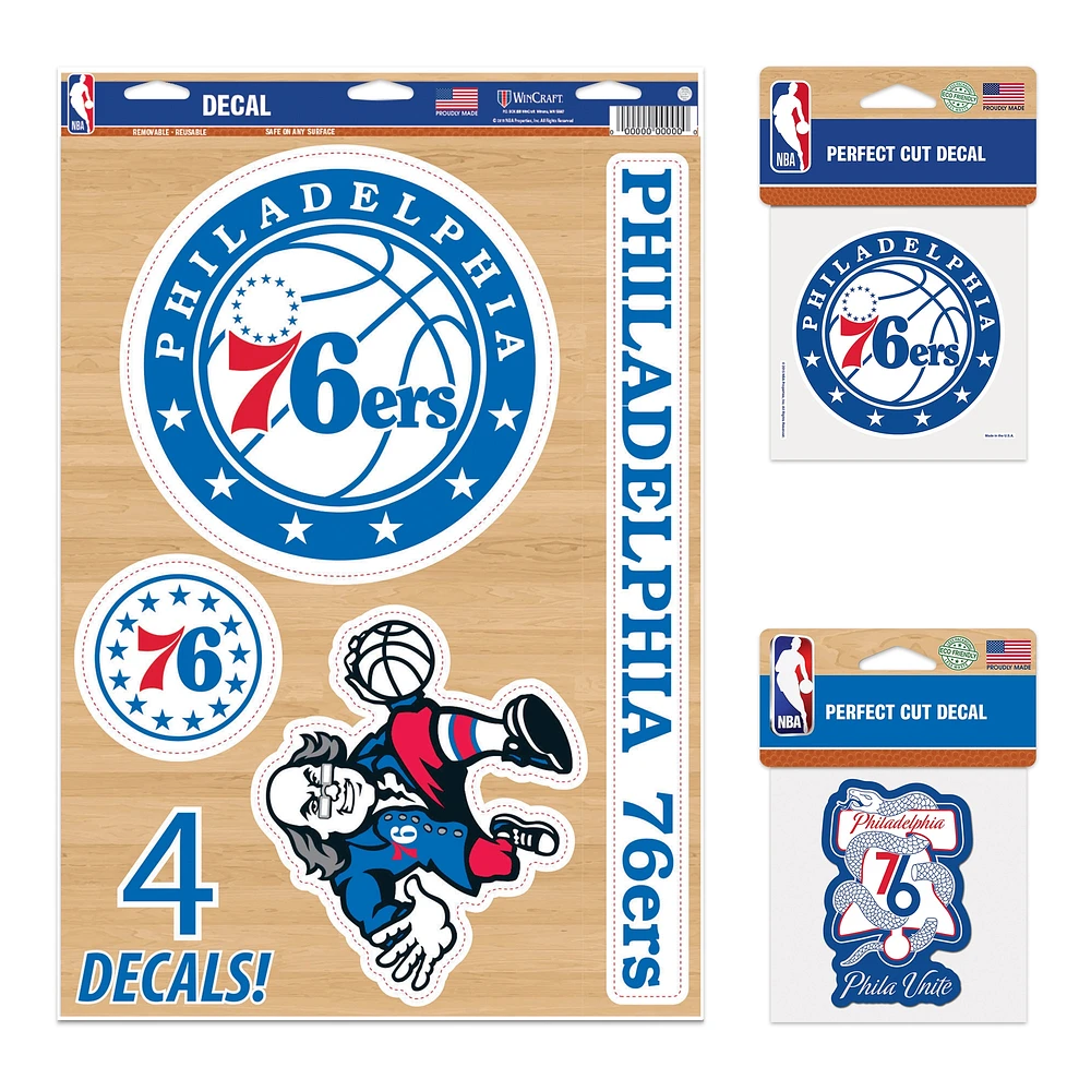 WinCraft Philadelphia 76ers Decal Variety Pack