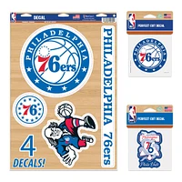 Pack de décalcomanies WinCraft Philadelphia 76ers