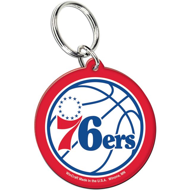 Porte-clés acrylique de qualité supérieure avec logo de l'équipe des 76ers de Philadelphie WinCraft