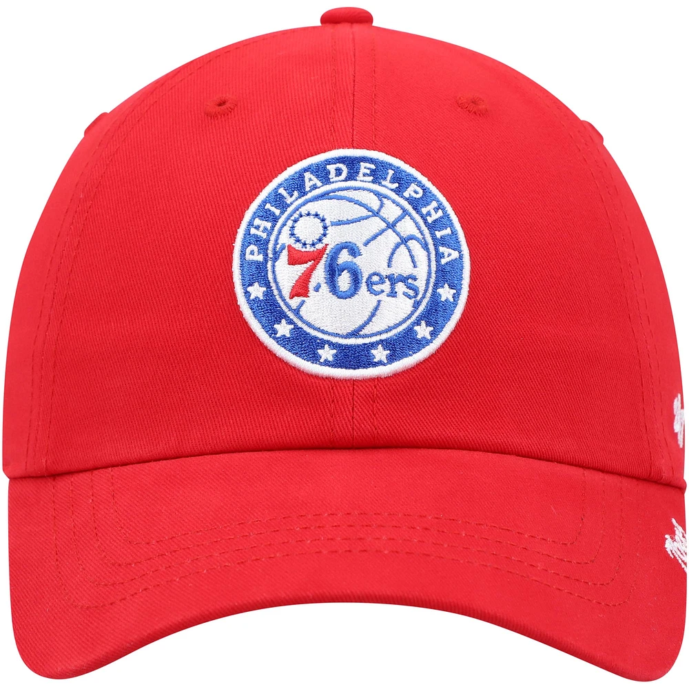 Women's '47 Red Philadelphia 76ers Miata Clean Up Logo Adjustable Hat