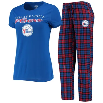 Philadelphia 76ers Concepts Sport Women's Royal/Red Lodge T-Shirt and Pants Sleep Set