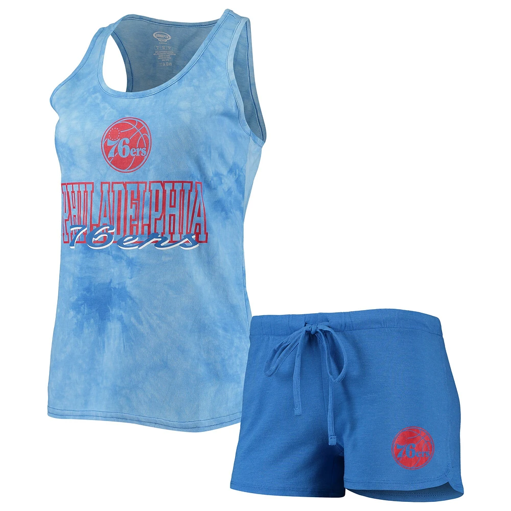 Women's Concepts Sport Royal Philadelphia 76ers Billboard Racerback Tank Top & Shorts Sleep Set