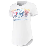 Women's Concepts Sport White/Charcoal Philadelphia 76ers Sonata T-Shirt & Leggings Set