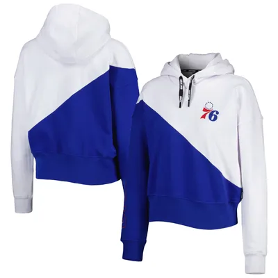 Women's Los Angeles Dodgers DKNY Sport Royal/White Bobbi Colorblock Pullover  Hoodie