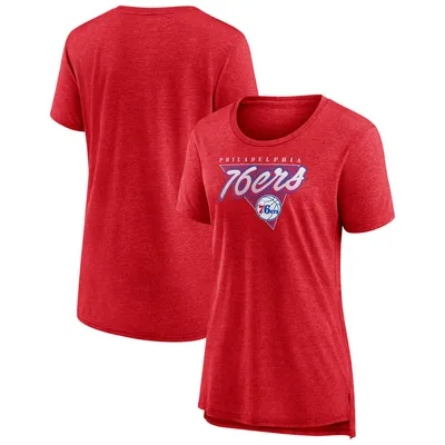 Los Angeles Dodgers Fanatics Branded True Classics Throwback Logo Tri-Blend  T-Shirt - Royal