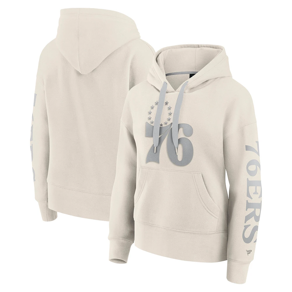 Women's Fanatics Cream Philadelphia 76ers Elements Next Pullover Hoodie