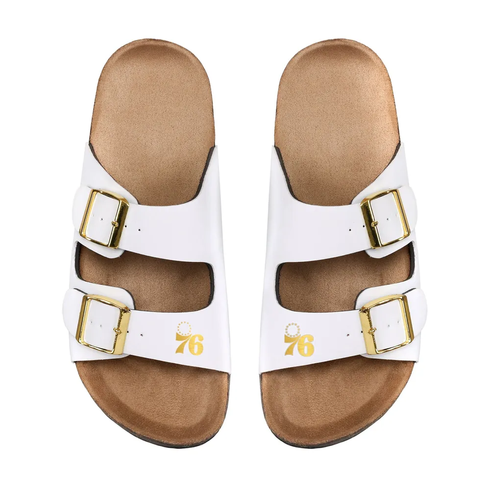 Women's FOCO Philadelphia 76ers Double-Buckle Sandals