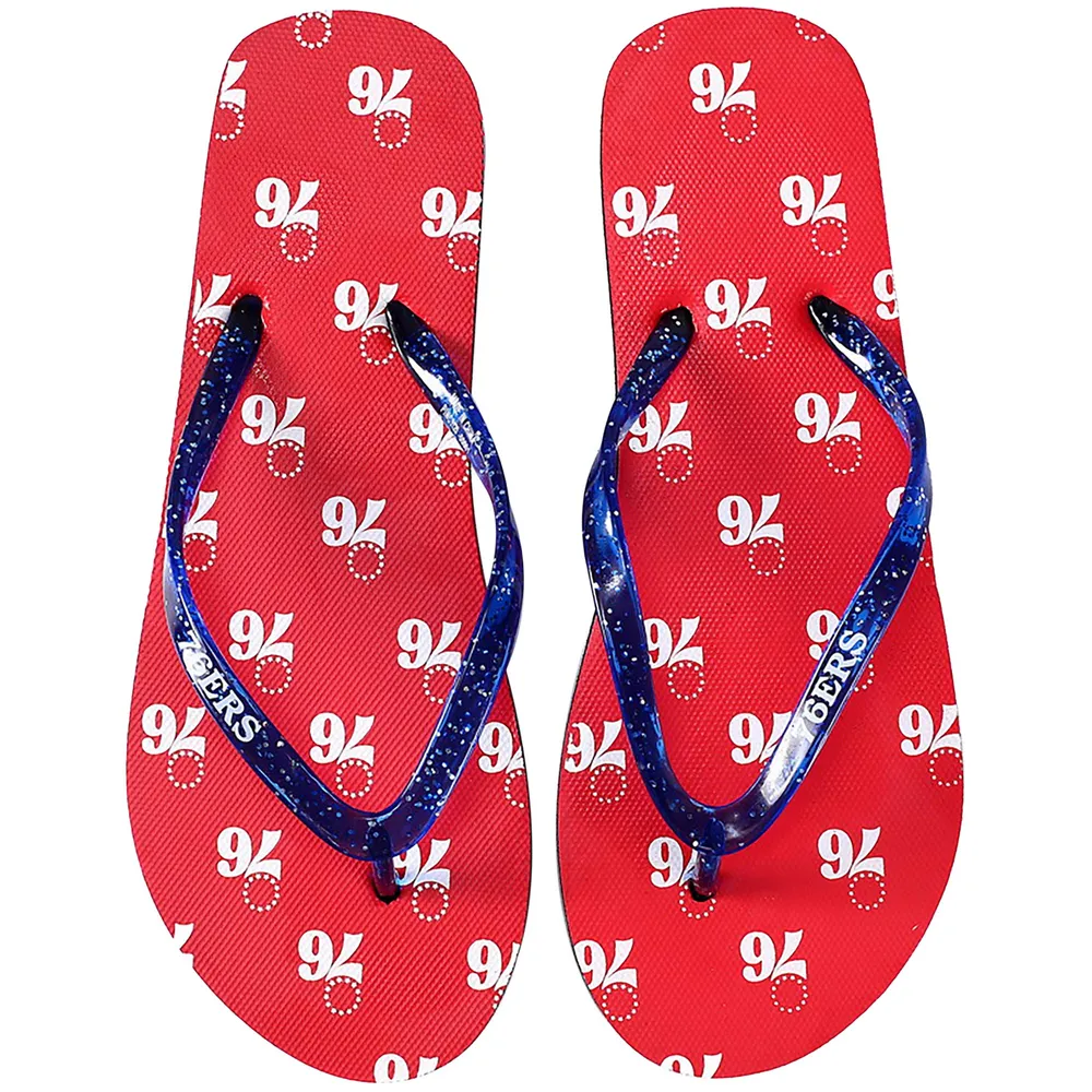 Philadelphia 76ers FOCO Women's Glitter Flip Flops