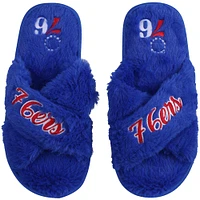 Pantoufles FOCO Philadelphia 76ers Script Cross Slide pour femmes