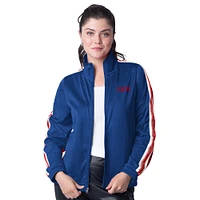 Women's G-III 4Her by Carl Banks Royal/Red Philadelphia 76ers Rebel Sequin Bling Full-Zip Track Jacket