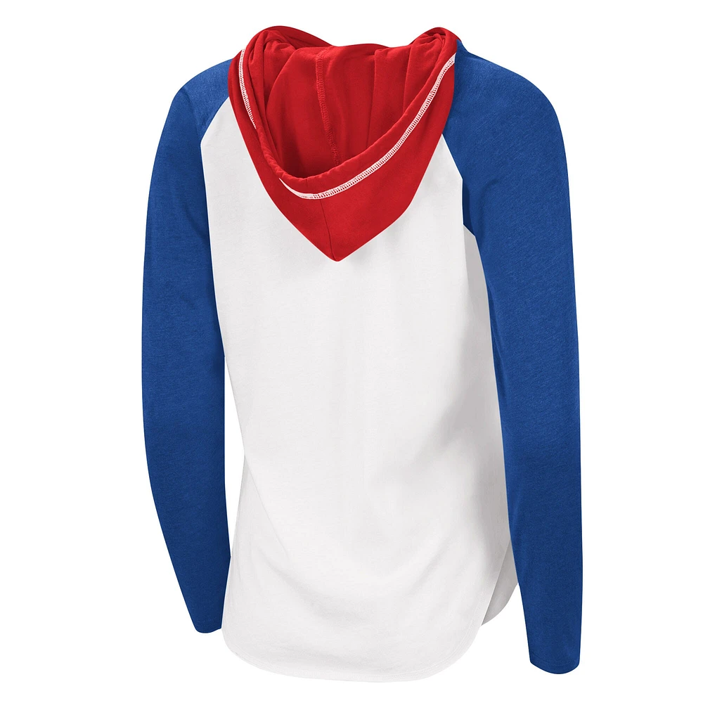 T-shirt à manches longues pour femme G-III 4Her by Carl Banks Philadelphia 76ers MVP Raglan Hoodie