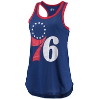 Women's G-III Sports by Carl Banks Royal Philadelphia 76ers Showdown Scoop-Neck Racerback Tank Top