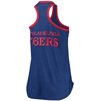 Women's G-III Sports by Carl Banks Royal Philadelphia 76ers Showdown Scoop-Neck Racerback Tank Top