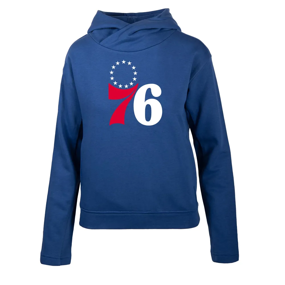 Women's Pro Standard Royal Philadelphia 76ers Classic Fleece Cropped Pullover Hoodie