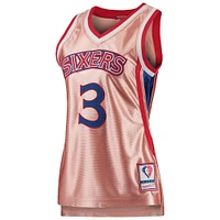 Women's Mitchell & Ness Allen Iverson Pink Philadelphia 76ers 75th Anniversary Rose Gold 1996 Swingman Jersey